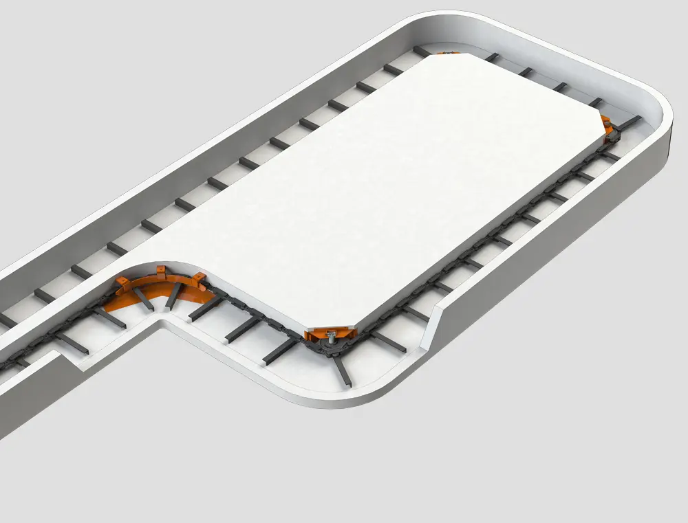 Chain gutter cleaner