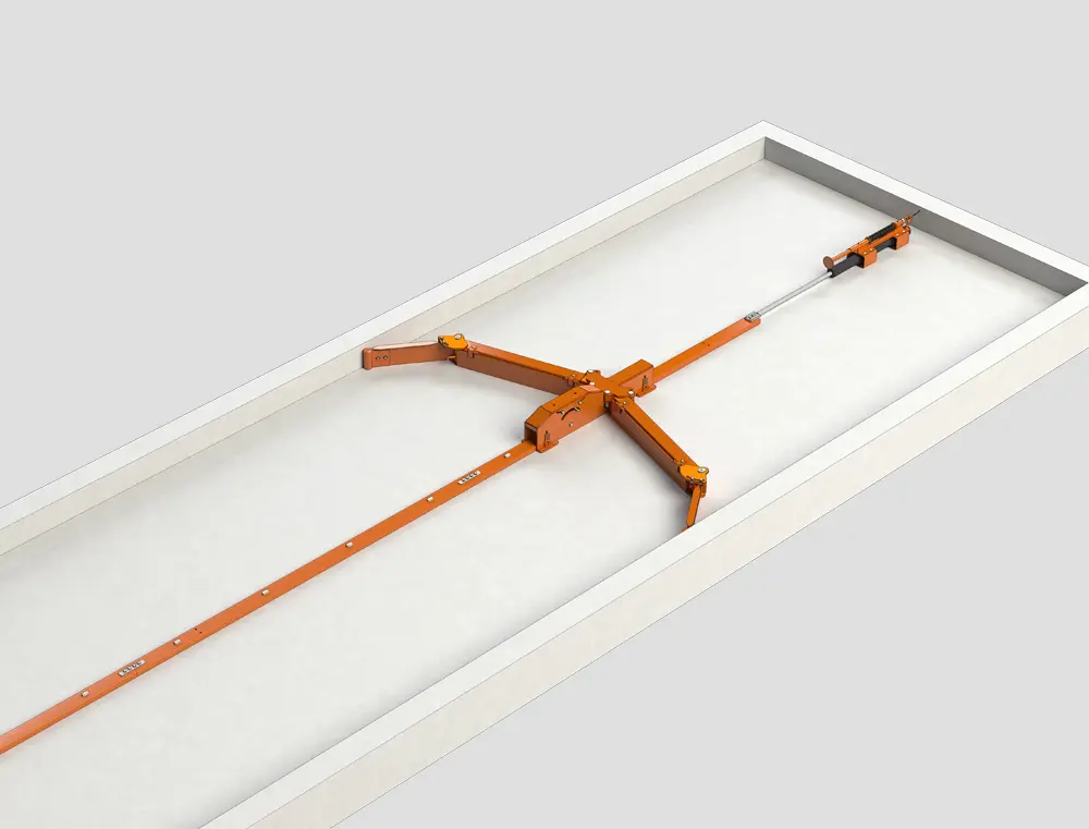 Hydraulic alley scraper