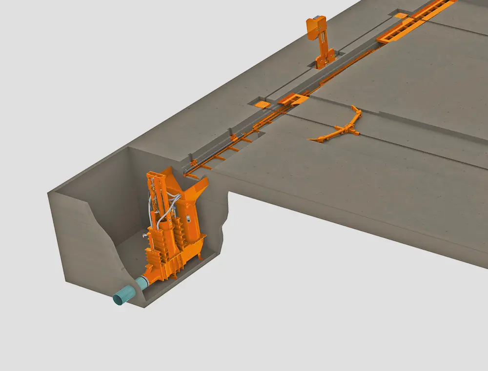 Dry pit or half-buried with a shallow pit installations